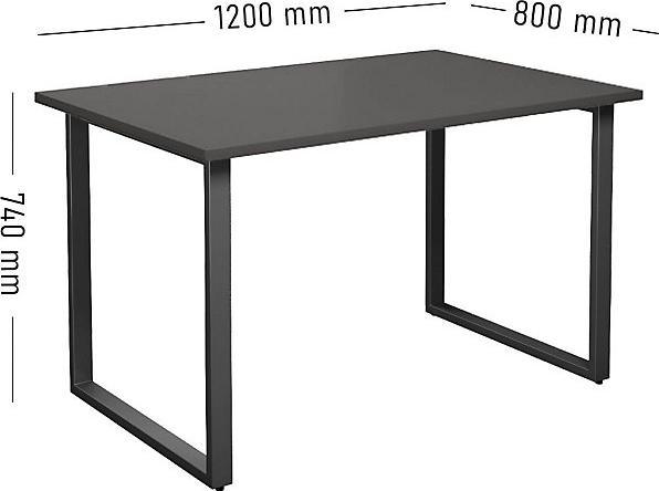 Image du produit kaiserkraft Table polyvalente DUO-O (120 x 80 x 74 cm)