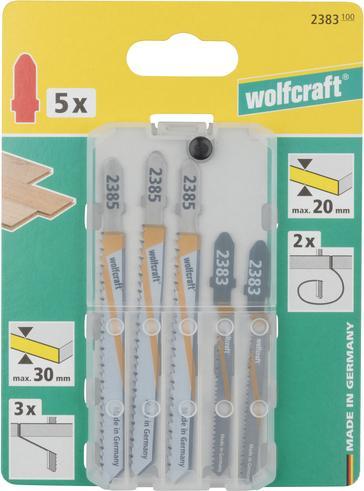 Produktbild wolfcraft 1 Stichsägeblätter-Set 5-tlg. T-Schaft