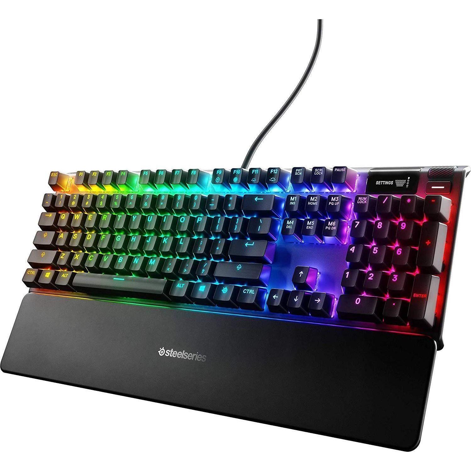 Thumbnail - SteelSeries Mechanical gaming keyboard Apex 7, Red Switch, US layout (US, Kabelgebunden), Tastatur, Schwarz
