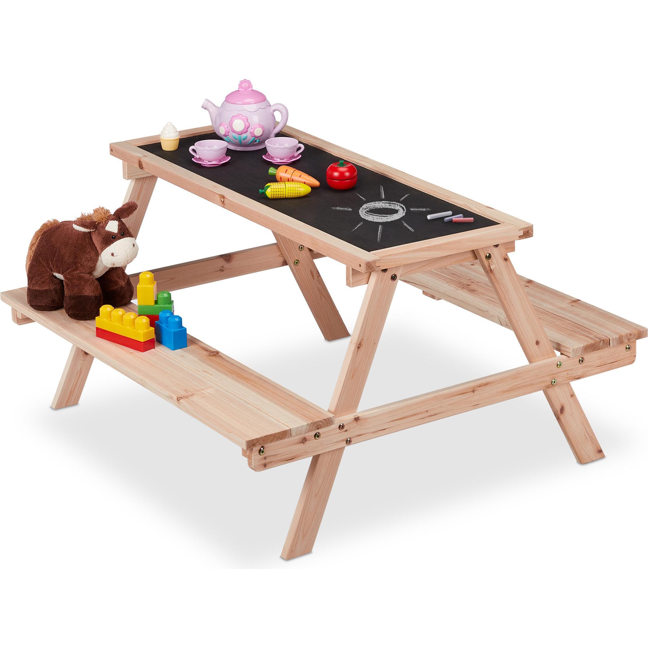 Relaxdays, Kinderstuhl + Kindertisch, Kindersitzgruppe (Kindertisch)
