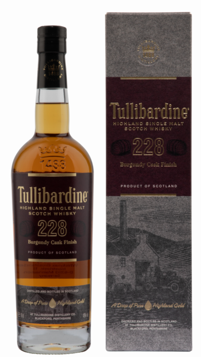 Actual product image Tullibardine Single Malt 228 Burgundy Wood Finish (Single Malt, Scotch whisky, 1 x 70 cl)