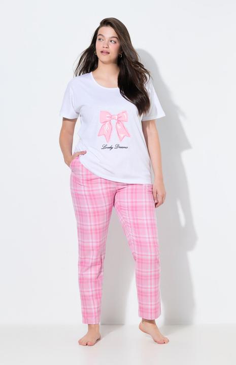 Produktbild Ulla Popken Pyjamahose, Karomuster, gerades Bein, Elastikbund (60)