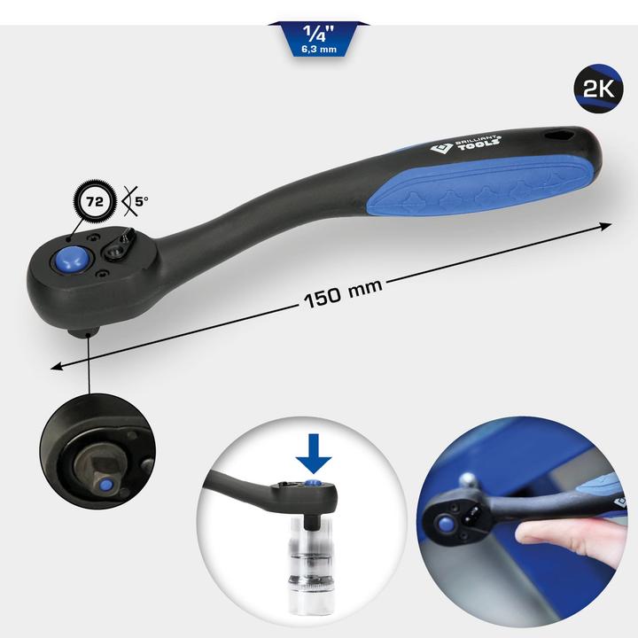 Produktbild Brilliant Tools Umschaltknarre (1/4")