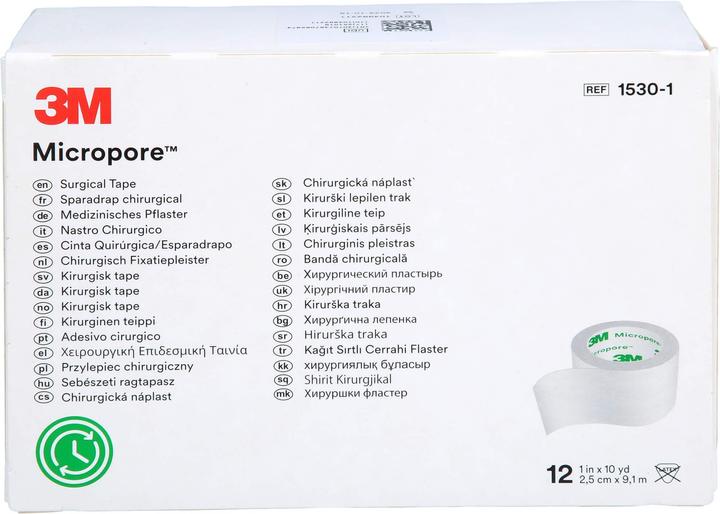 Produktbild 3M Rollenpflaster ohne Dispenser 25mmx9.14m weiss (12 x)