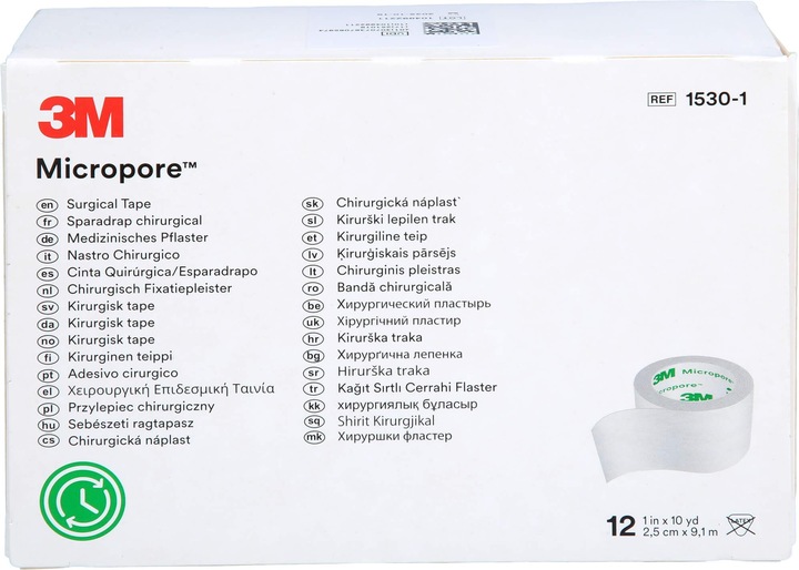 Immagine prodotto 3M Rollenpflaster ohne Dispenser 25mmx9.14m weiss (12 x)