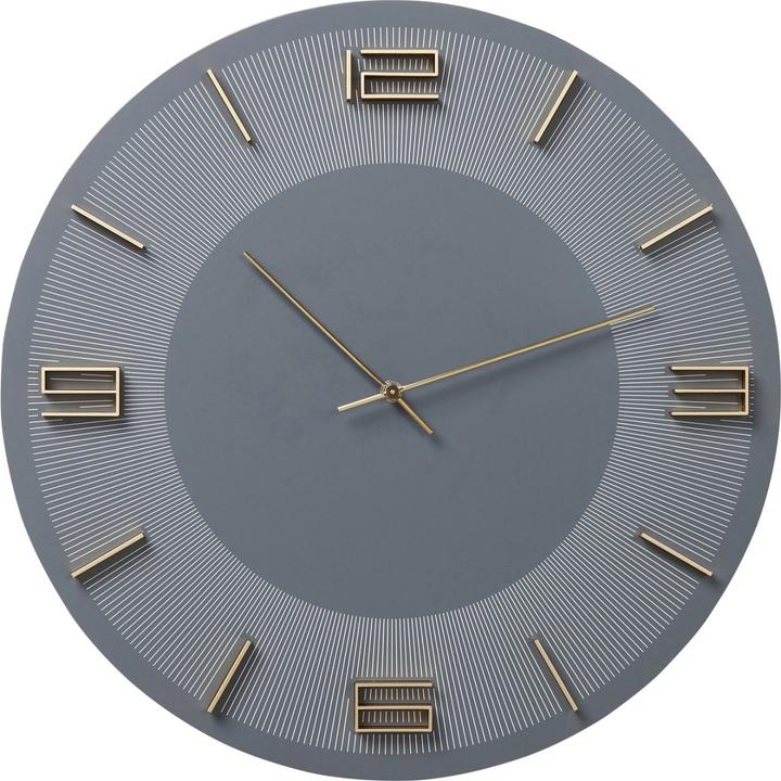 Image du produit Kare Design Horloge murale Leonardo gris/doré (49 cm)