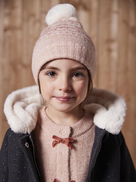 Actual product image Vertbaudet Mädchen Set: Mütze, Rundschal & Handschuhe mit Jacquardmuster und goldenen Details