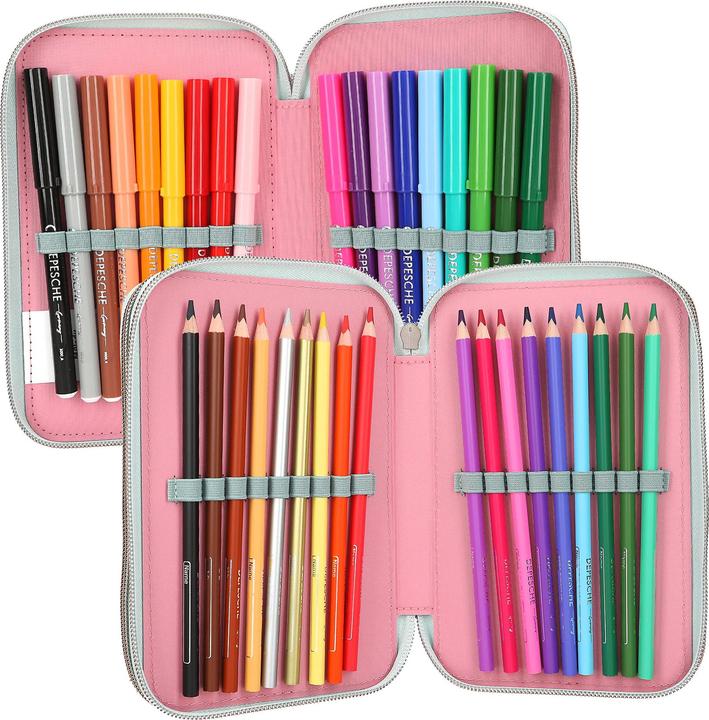 Actual product image Magni DEPESCHE Miss Melody Federtasche 3fach mit Pferdekopf Applikation