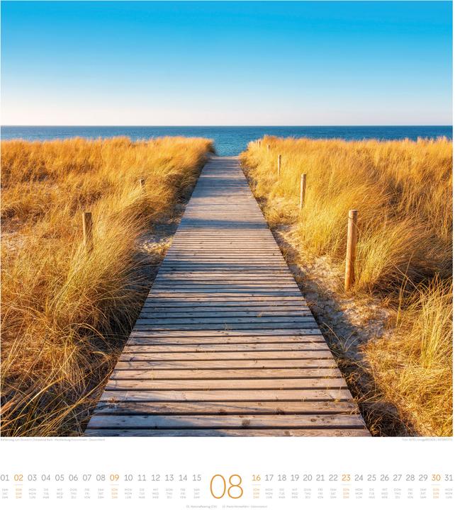 Image du produit Meeresstille Kalender 2026 (48 x 54 cm, Couverture rigide, Anglais, Français, Allemand)