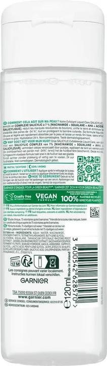 Actual product image Garnier Pure Active Salicylic Exfoliating Liquid Care (Cleansing scrub)