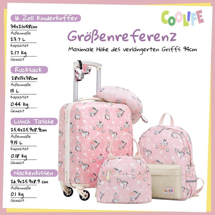 Actual product image Coolife 5-teilige Kinderkofferset (23.70 l)
