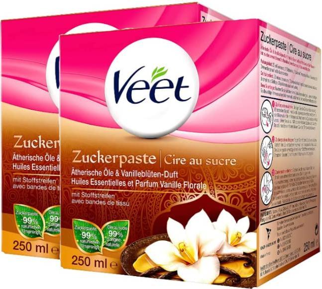 Produktbild Veet 2er Pack Sugaring Zuckerpaste zur Haarentfernung (500 ml, 2 x)