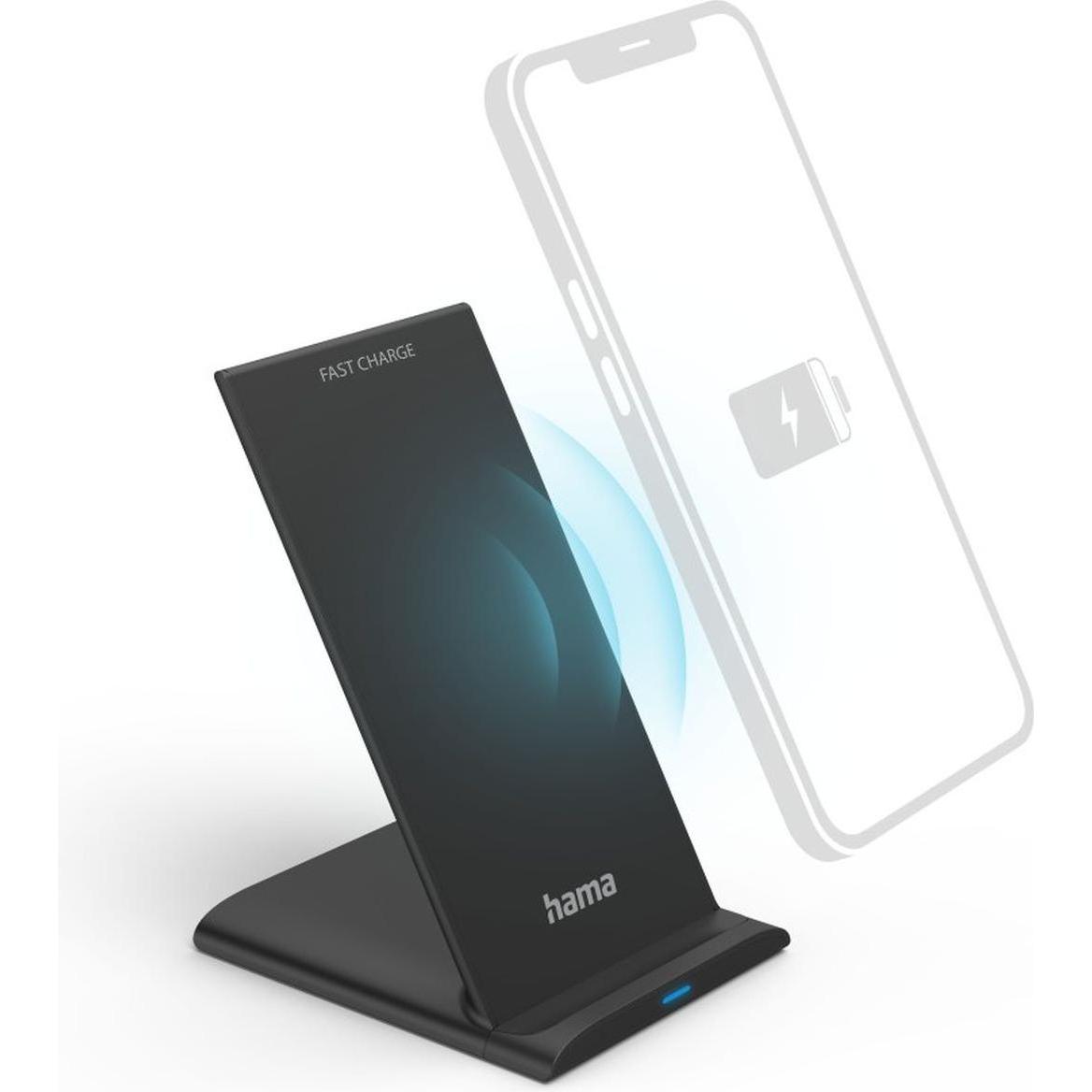 Hama QI-FC10S (10 W), Caricabatteria senza fili, Nero