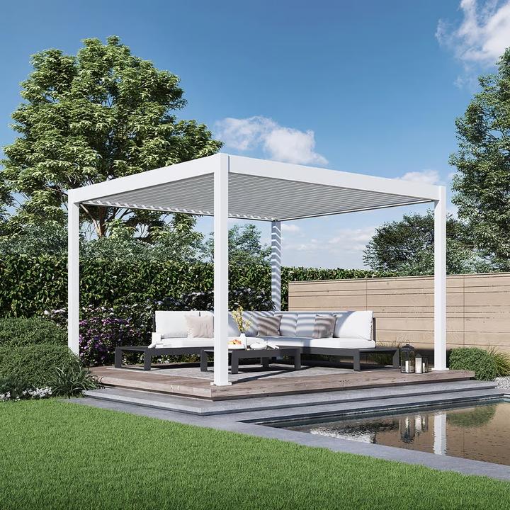 Immagine prodotto Weide elektrische Pergola 3.6x4m Weiss mit LED (400 cm, 360 cm)