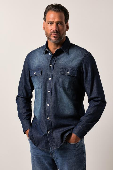 Produktbild JP1880 Jeanshemd, Langarm, Kentkragen, Vintage Look, Modern Fit (3XL)