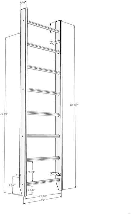 Actual product image BenchK Wall bars 110