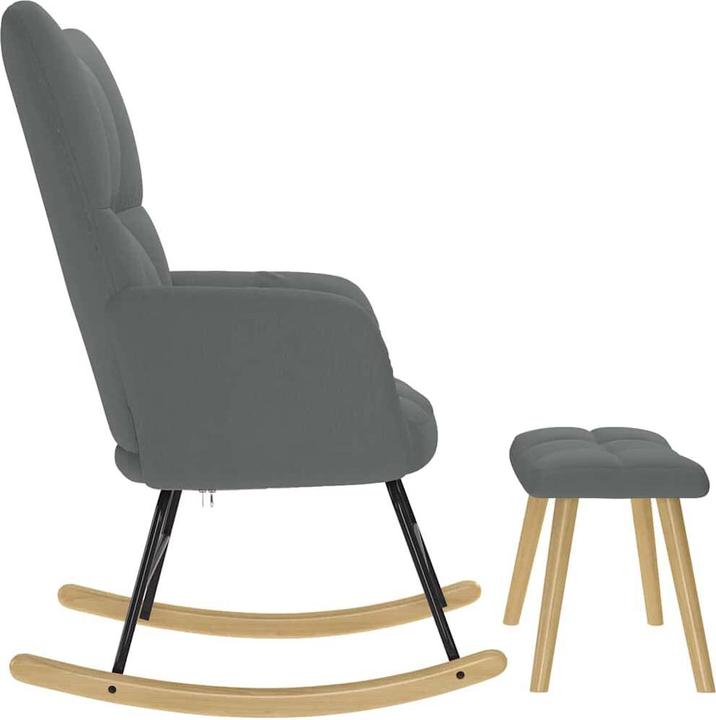 Actual product image vidaXL Schaukelstuhl mit Fusshocker