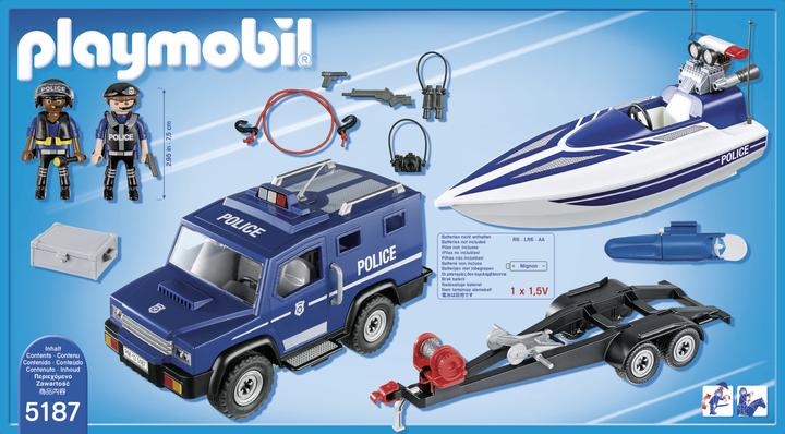 Produktbild Playmobil Polizei-Truck mit Speedboot (5187, Playmobil City Action)