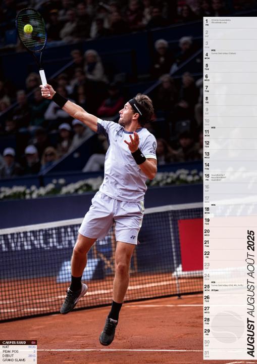 Actual product image Tennis Calendar 2025 (30 x 42 cm)