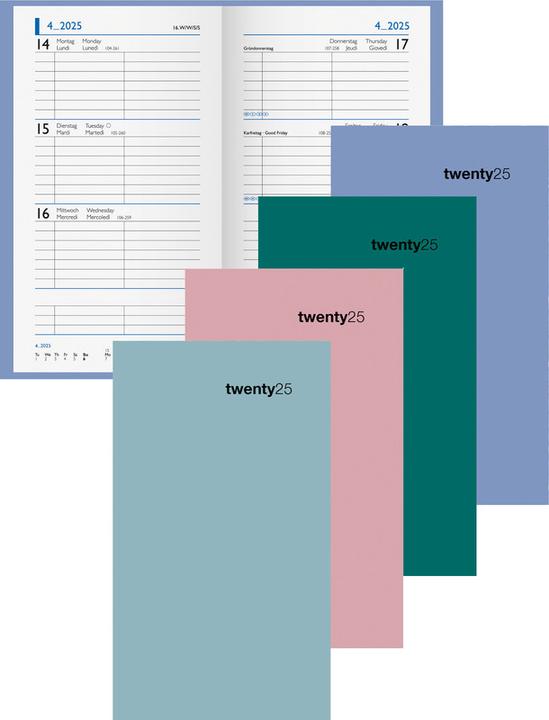 Actual product image Biella Pocket Agenda Colorful 7 (8.7 x 15.3 cm, German, French, Italian, English)