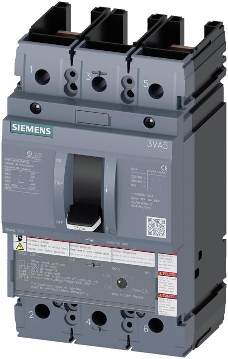 Immagine prodotto Siemens Interruttore automatico 60A 2p 60A/In 3VA5260-6ED61-0AA0