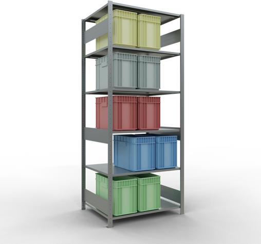 Immagine prodotto Schulte Lagertechnik Sistema di scaffalature di base senza viti MULTIplus150 con ripiani di lunghezza