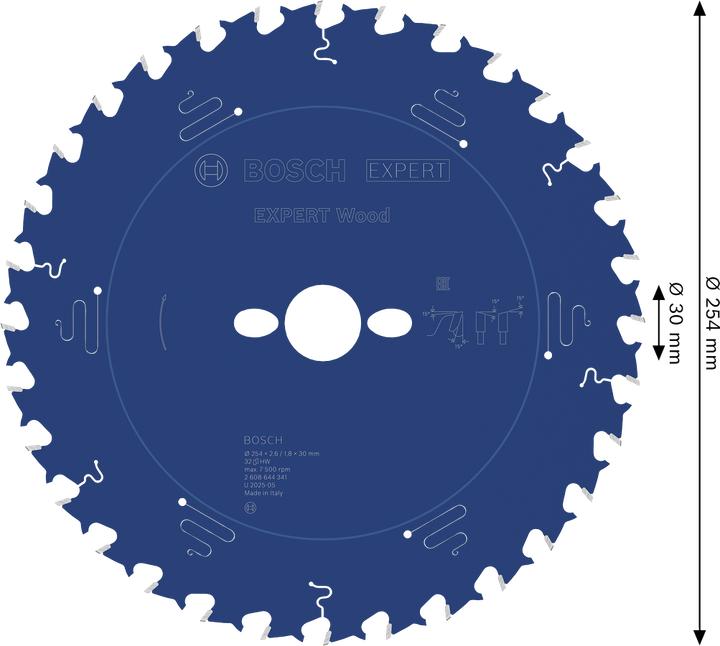 Immagine prodotto Bosch Professional Zubehör Lama per sega circolare 254 x 30 x 1,8