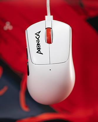 Actual product image Marvo MONKA RAPID Mouse white, 12000DPI, Tri-Mode (Cable, Wireless)