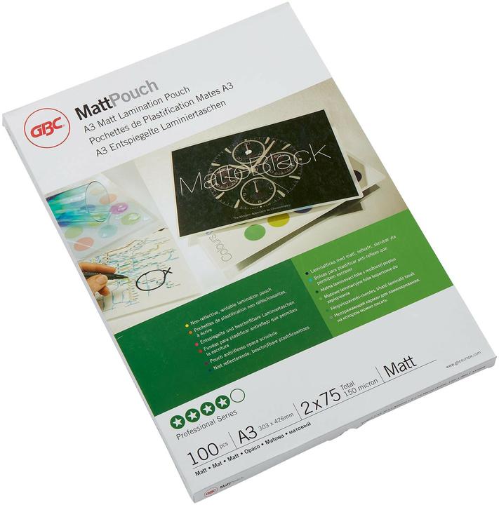 GBC MATT POUCH - Heisslaminier-Folientaschen (A3, 100 Stück, 75 µm)