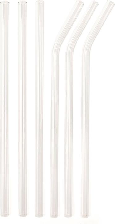 Kikkerland Reusable Glass Straws (6 x)