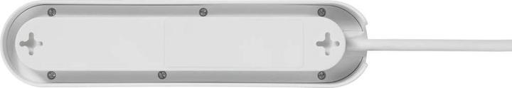 Produktbild Sygonix SY-4755366 Steckdosenleiste mit Schalter Weiss Grau Schutzkontakt 1 St. (3 x, CEE 7/3, 1.40 m)