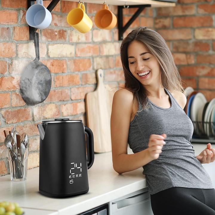 Produktbild Lehmann Edelstahl Wasserkocher mit Temperaturkontrolle (1.70 l)