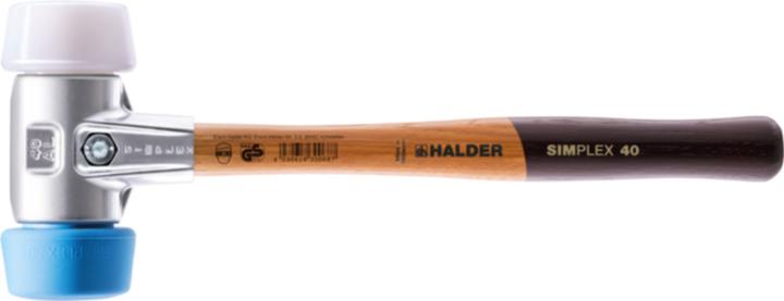 Actual product image Halder Soft faced hammer 430 50mm TPE soft/superplastic AL housing simplex (430 g)