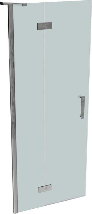 Actual product image Hüppe SolvaPro partially framed swing door, 4-corner, with fixed segment, left-hand mounting, width: 800mm (211 cm, 80 cm)