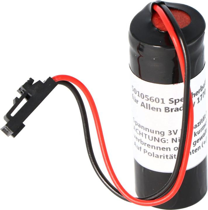 Actual product image AccuCell Allen Bradley Speicherbatterie 1770XYC, 1785-L20BK, 1785-L40BK, 1785-L60B 3 Volt 1800mAh 17x45,5mm (Device specific, 1800 mAh)