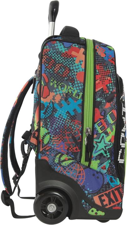 Actual product image Comix Unisex Kids' Bright Multicolor School Backpack Trolley