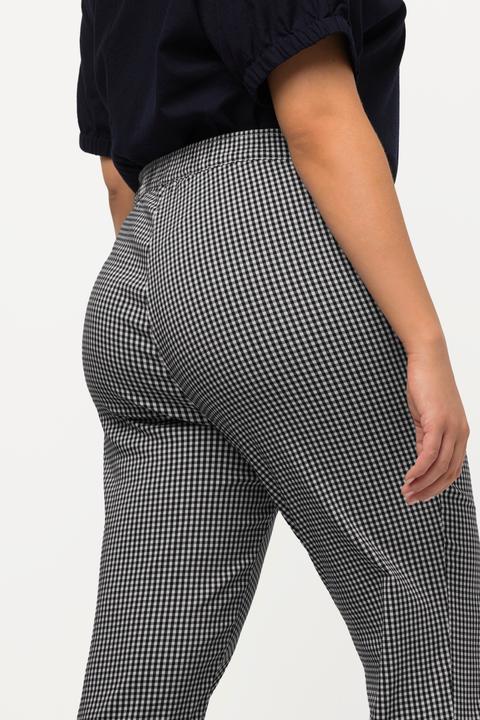 Produktbild Ulla Popken 7/8-Bengalinhose Sienna, Vichykaro, hochelastisch (52)