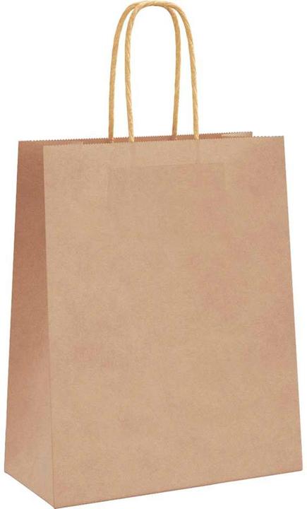 Actual product image VidaXL Kraft paper bags 50 pcs. with handle brown 18x8x22 cm paper bag (Gift bag, 50 x)
