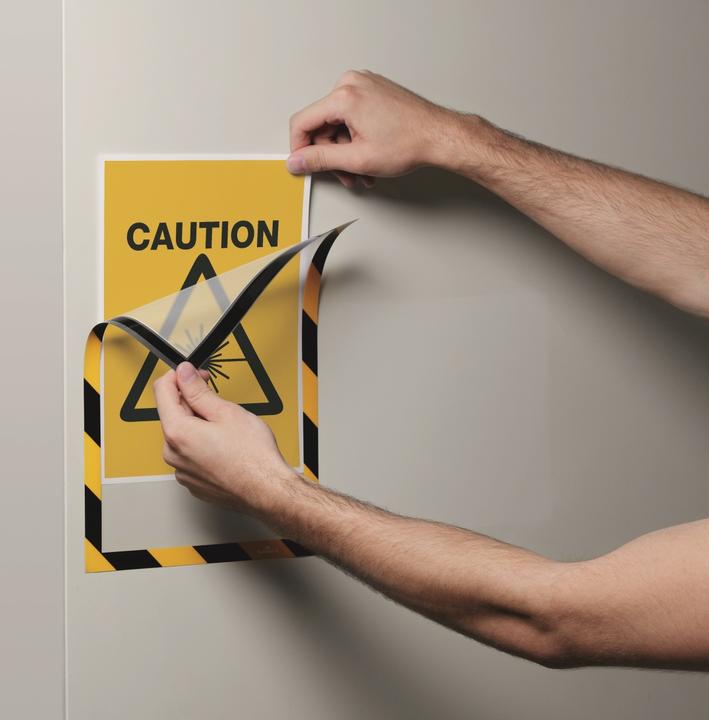 Produktbild Durable MAGNETRAHMEN SECURITY A4 gelb/schwarz