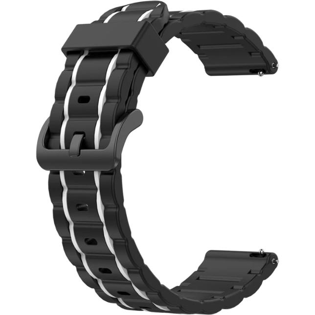 Thumbnail - Strap-it Armband (Silikon), Uhrenarmband, Mehrfarbig, Weiss, Schwarz