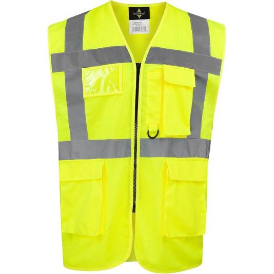 Korntex, Warnweste + Warnshirt, Warnweste Multifunktional Hamburg Signal-Gelb mit 360° Sicherheit XL EN ISO 20471  KXCMF...