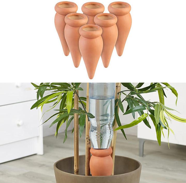 Produktbild Royal Gardineer 6er-Set 2in1-Terracotta-Wasserspender