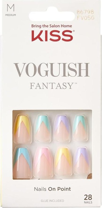 KISS Adhesive nails Voguish Fantasy Nails - Disco Ball 28 pcs (Kunstnägel)