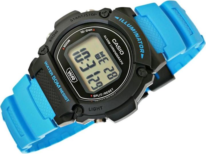 Actual product image Casio Collection - W-219H-2A2 (Digital watch, 47 mm)