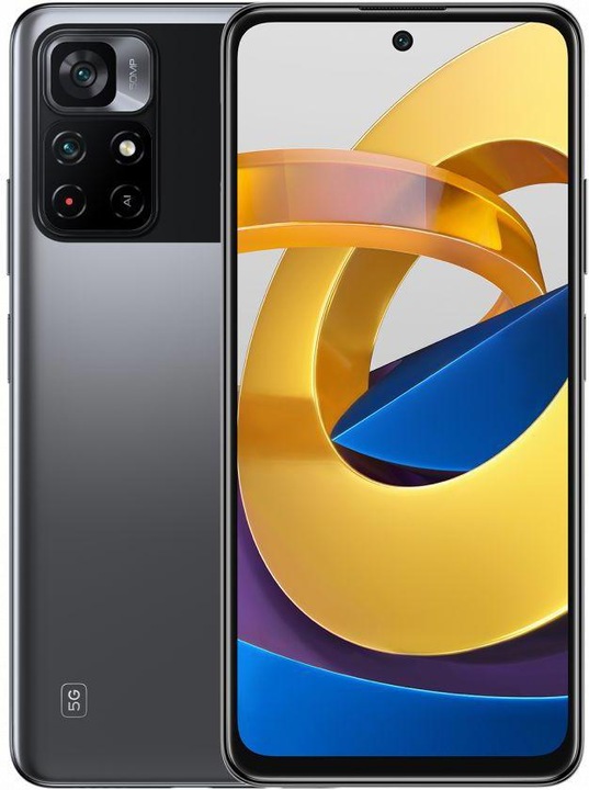 Produktbild Xiaomi Poco M4 Pro (128 GB, Power Black, 6.43", Dual SIM, 64 Mpx, 4G)