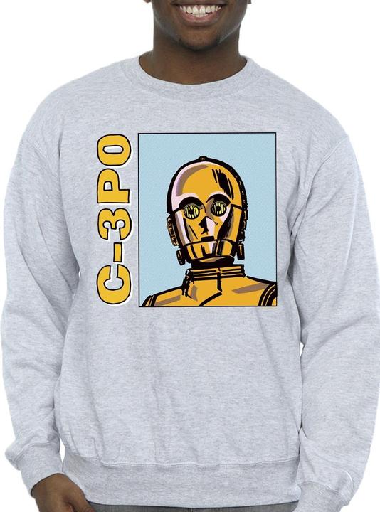 Actual product image Star Wars Mens C3PO Line Art Sweatshirt (S)