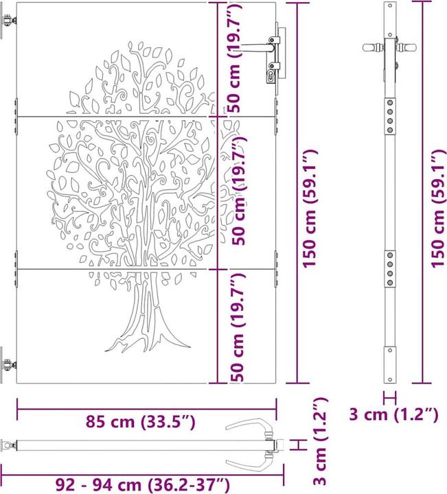 Image du produit vidaXL Gartentor