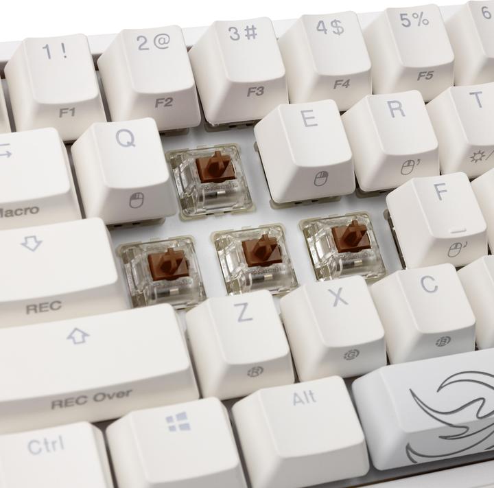 Produktbild Ducky One 2 Pro Mini White Edition Gaming Tastatur, RGB LED - Cherry Brown (US) (USA, Kabelgebunden)