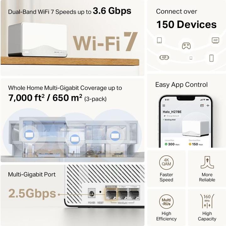 Produktbild Mercusys BE3600 Mesh Wi-Fi 7 System