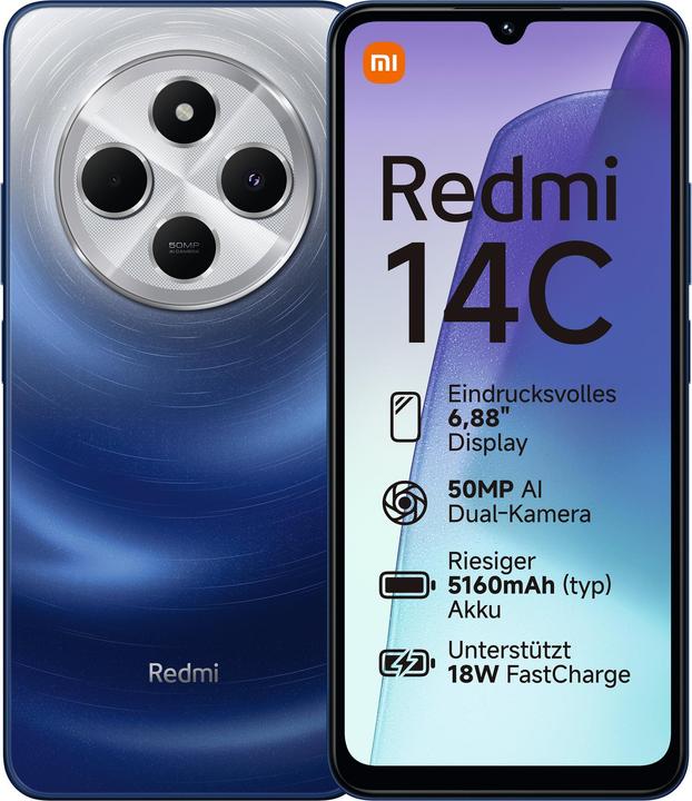 Produktbild Xiaomi Redmi 14C (128 GB, Starry blue, 6.88", Dual SIM, 50 Mpx, 4G)